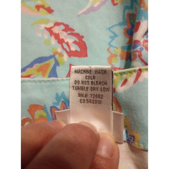 Fashion Bug Women's Size 10 Blue Floral Stretch Capris - Picture 5 of 5